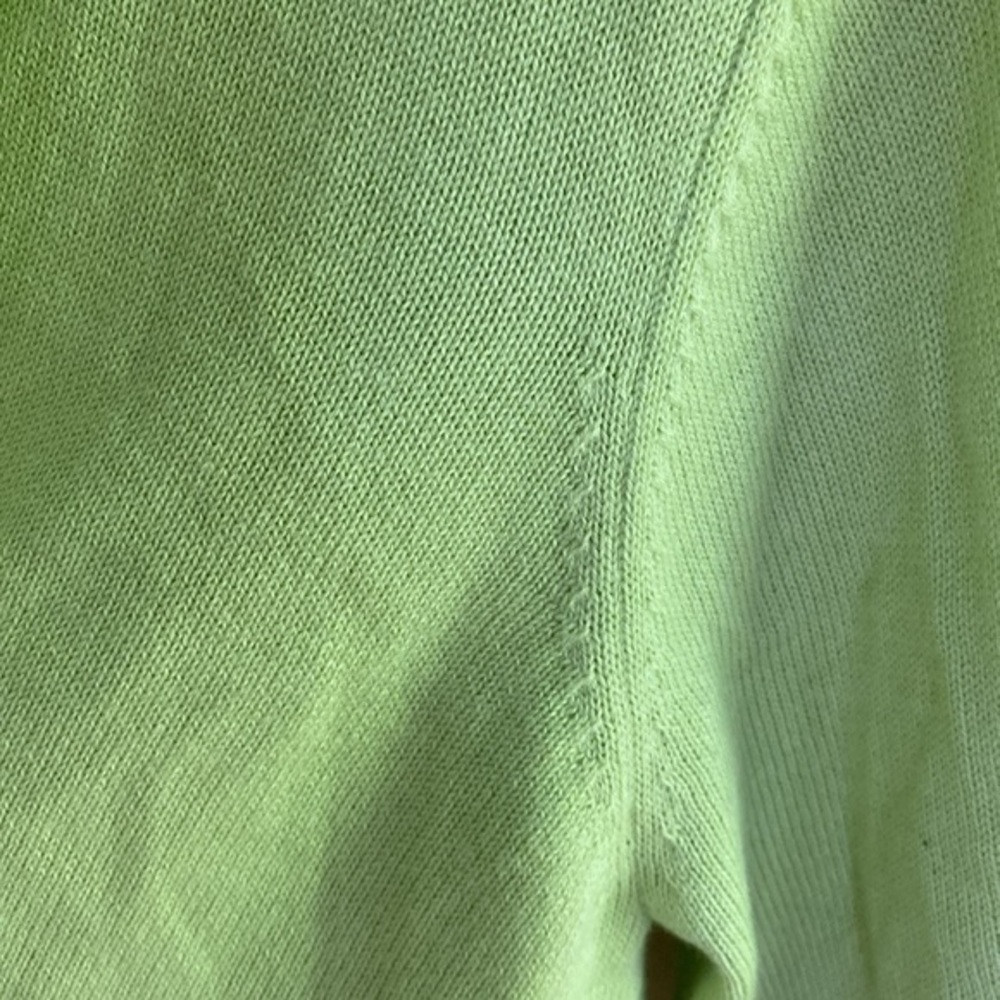 Sara Campbell women’s cashmere blend Draped Open Front Cardigan lime green small - Picture 5 of 6